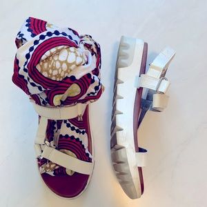 Comfortable white sandals